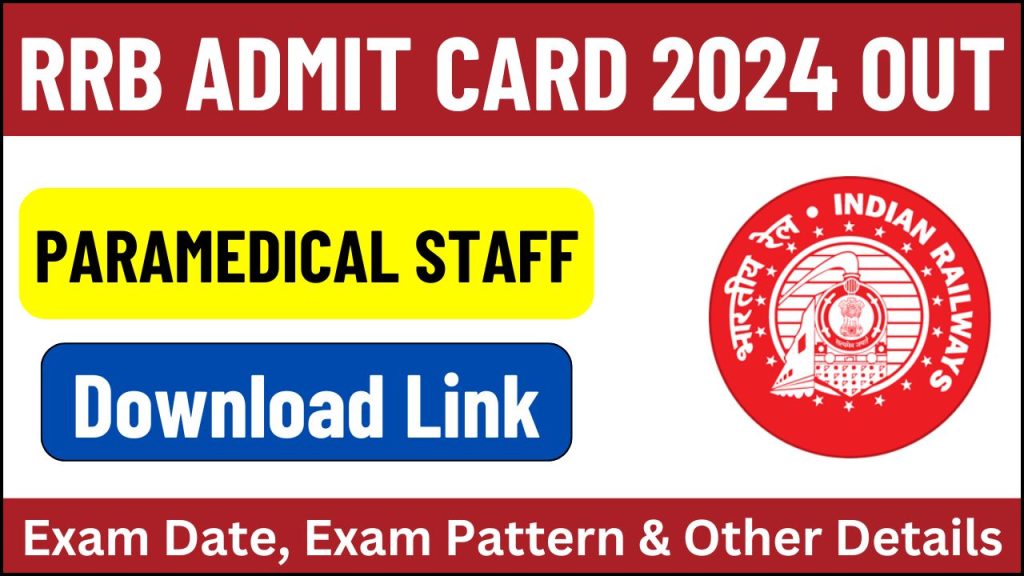 RRB Paramedical Admit Card 2024